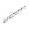 Brass Clear Horse Eye Cubic Zirconia Links Connectors ZIRC-G170-21-4