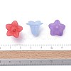 Mixed Color Transparent Acrylic Frosted Flower Beads X-PLF018-7