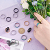 16Pcs 4 Colors 201 Stainless Steel Plain Band Finger Ring for Women RJEW-UN0002-41-4