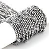 Electroplate Glass Beads Strands GLAA-H021-01B-FP08-1