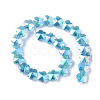 Electroplate Glass Beads Strands EGLA-J148-A-AB04-2