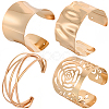 4Pcs 4 Styles Alloy & Iron Bangles for Women BJEW-CY0001-01-1