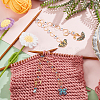 Glass & Acrylic Beaded Knitting Row Counter Chains HJEW-NB00085-5