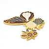 Rack Plating Alloy Enamel Big Pendants LS-ENAM-N056-399B-G-2
