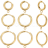 12Pcs 3 Style 201 Stainless Steel Huggie Hoop Earring Findings STAS-BBC0004-91G-1
