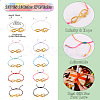 10Pcs 10 Color Alloy Infinity with Hope Link Bracelets Set for Men Women BJEW-TAC0008-01-3