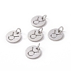 Non-Tarnish 304 Stainless Steel Charms STAS-Q201-T445-2S-3