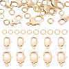 10Pcs 2 Styles Brass Lobster Claw Clasps KK-TA0009-15-1