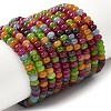 Dyed Natural White Jade Imitation Tourmaline Beads Strands G-K343-C55-01-2