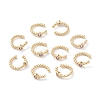Brass Micro Pave Cubic Zirconia Cuff Earrings LS-EJEW-H109-01I-G-2