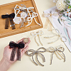 12Pcs 6 Styles Lace & Plastic Bowknot Shoe Charms DIY-HY0002-57-3