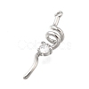 Brass with Cubic Zirconia Pendants KK-Q048-02P-2