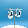 Acrylic C-Shape Stud Earrings FS-WG8BEC0-12-1