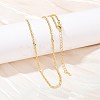 2.5MM Brass Cable Chain Necklaces NJEW-L356-04G-1