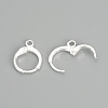 Brass Huggie Hoop Earring Findings X-KK-R071-08S-2