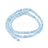 Natural Aquamarine Beads Strands G-E411-19B-4mm-2