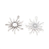 Tibetan Alloy Flower Pendant Cabochon Bezel Settings X-PALLOY-A13079-AS-RS-2