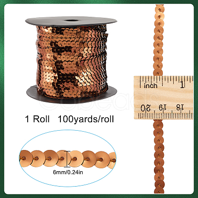 1 Roll Sparkle PVC Sequins Ribbon OCOR-SP0001-02A-1