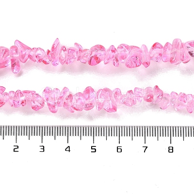 Spray Painted Transparent Glass Beads Strands X-GLAA-P060-01A-09-1