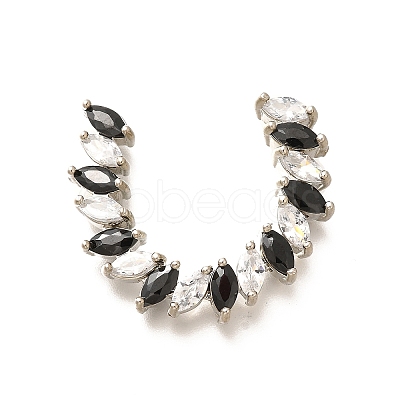 Brass Micro Pave Cubic Zirconia Beads KK-M312-21-1