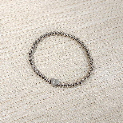 304 Stainless Steel Beads Stretch Bracelets for Women FS-WGC4F34-06-1