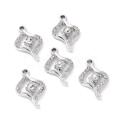 Alloy Crystal Rhinestone Pendants ALRI-H004-18P-1