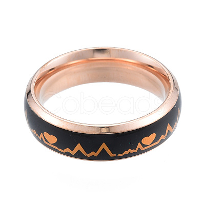 Heart Beat Mood Ring RJEW-N043-31RG-1