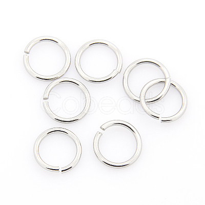 Tarnish Resistant 304 Stainless Steel Open Jump Rings STAS-J013-10xx1.2mm-01-1