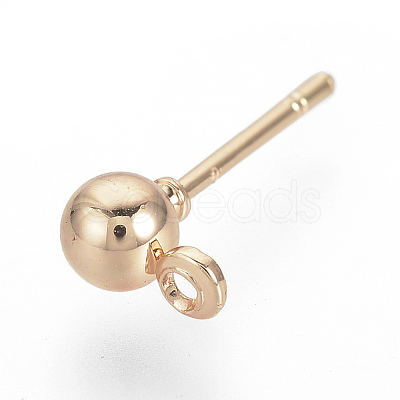 Iron Ball Stud Earring Findings LS-X-KK-R071-09RG-1