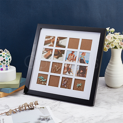 Square Wood Photo Frame Stand DJEW-WH0039-68B-1