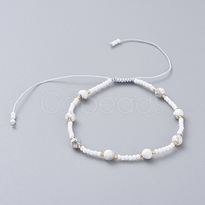 Adjustable Braided Bead Bracelets BJEW-JB04902-03-1