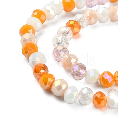 Electroplate Glass Beads Strands EGLA-YW0002-D07-1