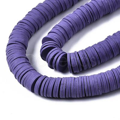 Flat Round Handmade Polymer Clay Beads CLAY-R067-12mm-03-1