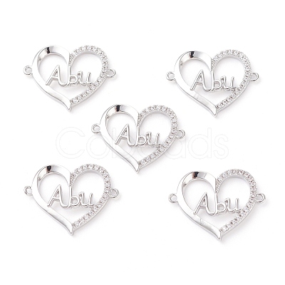 Brass Micro Pave Clear Cubic Zirconia Links ZIRC-J039-11P-1
