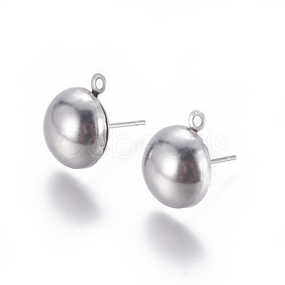 Non-Tarnish 304 Stainless Steel Stud Earring Findings STAS-E464-01B-P-1