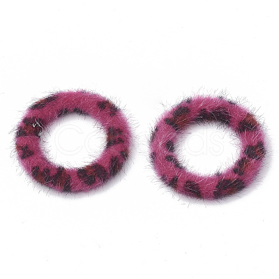 Faux Mink Fur Covered Linking Rings WOVE-N009-02F-1