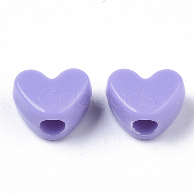 Opaque Acrylic European Beads SACR-N009-11-1