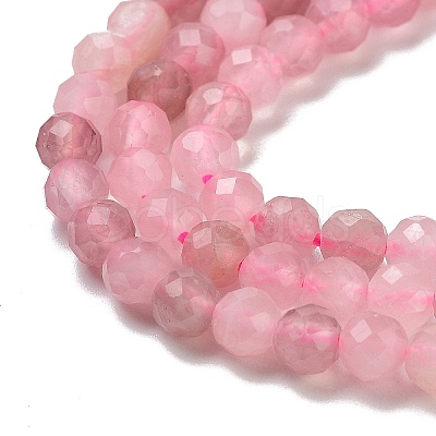 Natural Madagascar Rose Quartz Beads Strands X-G-B088-C09-04-1
