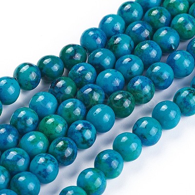 Synthetic Chrysocolla Beads Strands G-F647-02-B-01-1