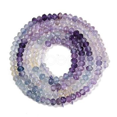 Gradient Color Natural Colorful Fluorite Beads Strands G-H071-A04-01-1