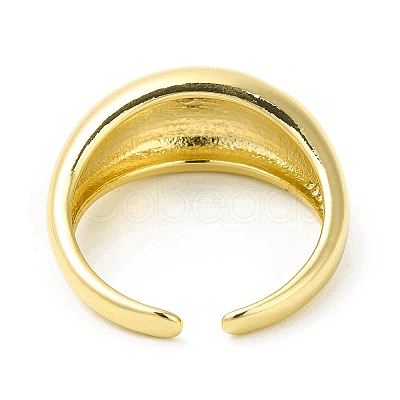 Word Tomorrow Will Be Better Brass Open Cuff Ring for Women RJEW-H120-04G-1