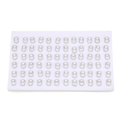 Brass Natural Pearl Stud Earrings PEAR-N020-05U-1