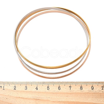 304 Stainless Steel Plain Bangles for Women BJEW-C092-01-1