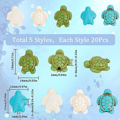 SUNNYCLUE 100Pcs 5 Styles DIY Beads Kits DIY-SC0022-87-1