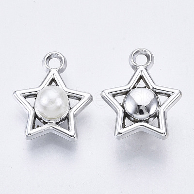 ABS Plastic Imitation Pearl Pendants OACR-R248-002P-1