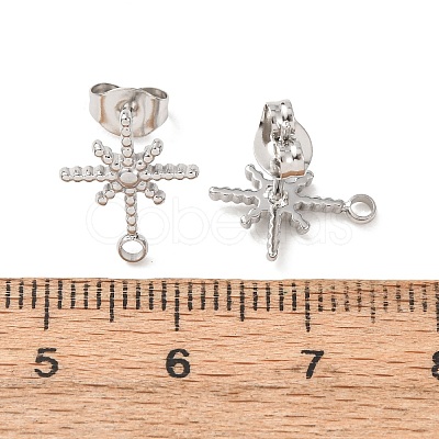 304 Stainless Steel Stud Earrings STAS-K291-13C-P-1