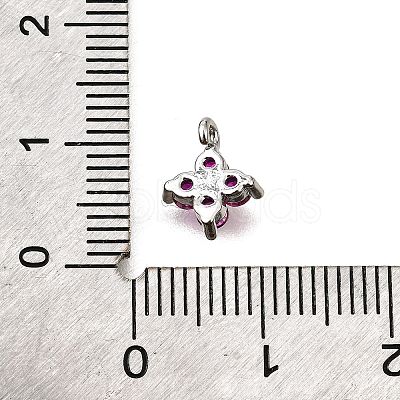 Brass Micro Pave Cubic Zirconia Pendants KK-D356-07E-P-1