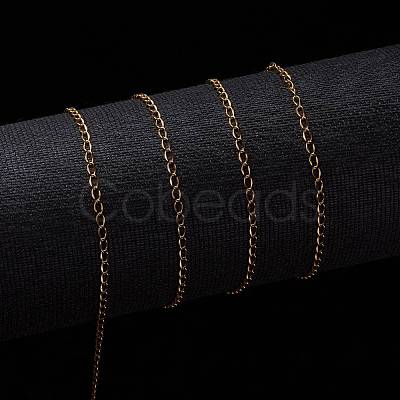 3.28 Feet Ion Plating(IP) 304 Stainless Steel Twisted Chains X-CHS-H007-16G-1
