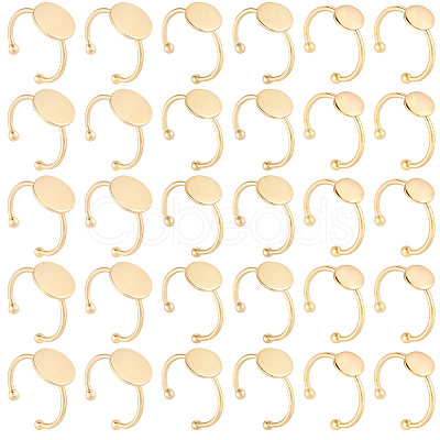 30Pcs 3 Styles Adjustable 304 Stainless Steel Finger Rings Components STAS-BBC0007-95G-1