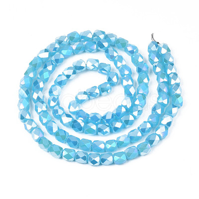 Electroplate Glass Beads Strands EGLA-N002-13-A05-1